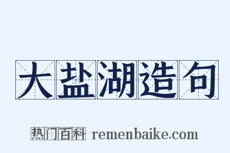 大盐湖造句是什么意思的图片